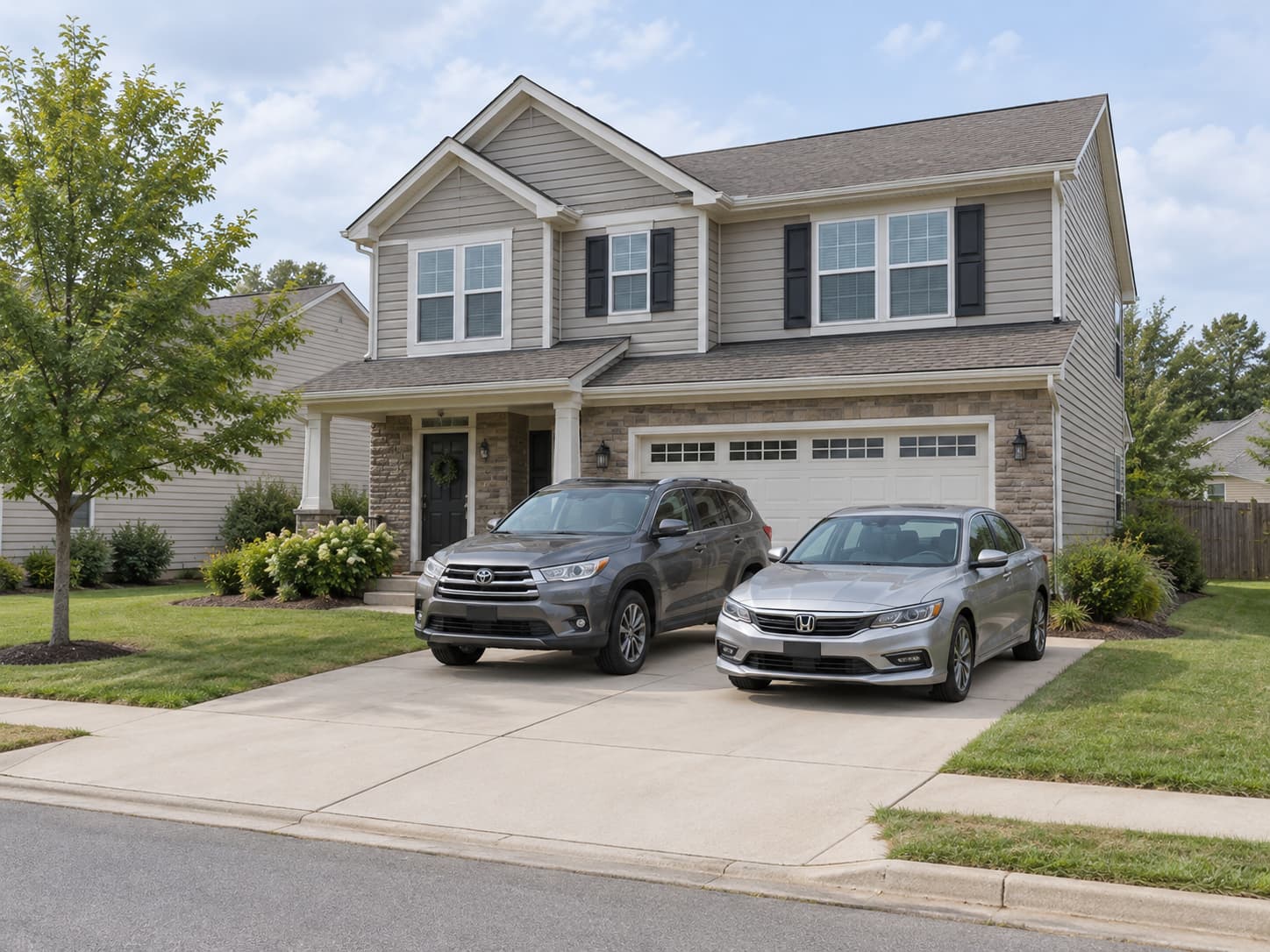 Family home and vehicles representing marital assets